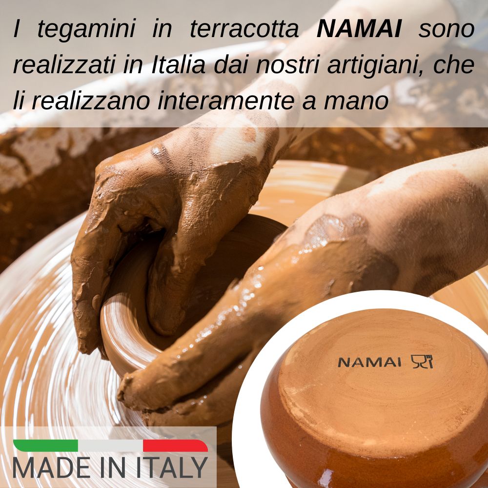 Tegamini in terracotta Namai Casa artigianali Made in Italy alta qualità