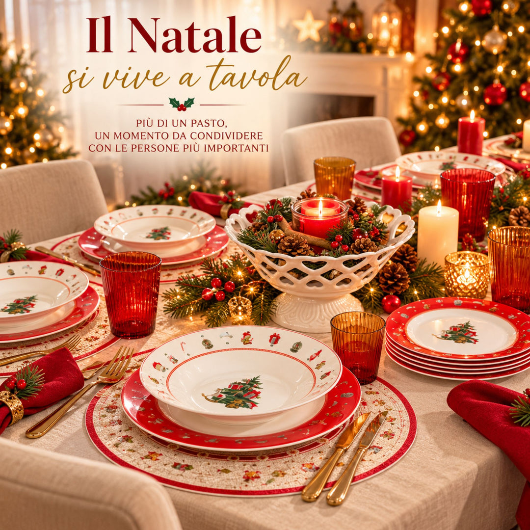 Servizio Piatti Natalizi 18 Pezzi – La Magia del Natale sulla Tua Tavola