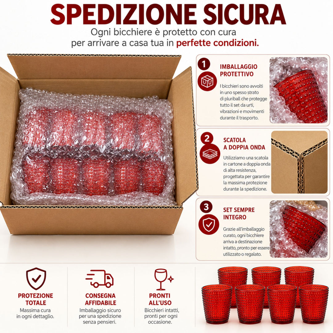 Set 6 Bicchieri Acqua – Un Tocco di Eleganza e Magia per la Tua Tavola