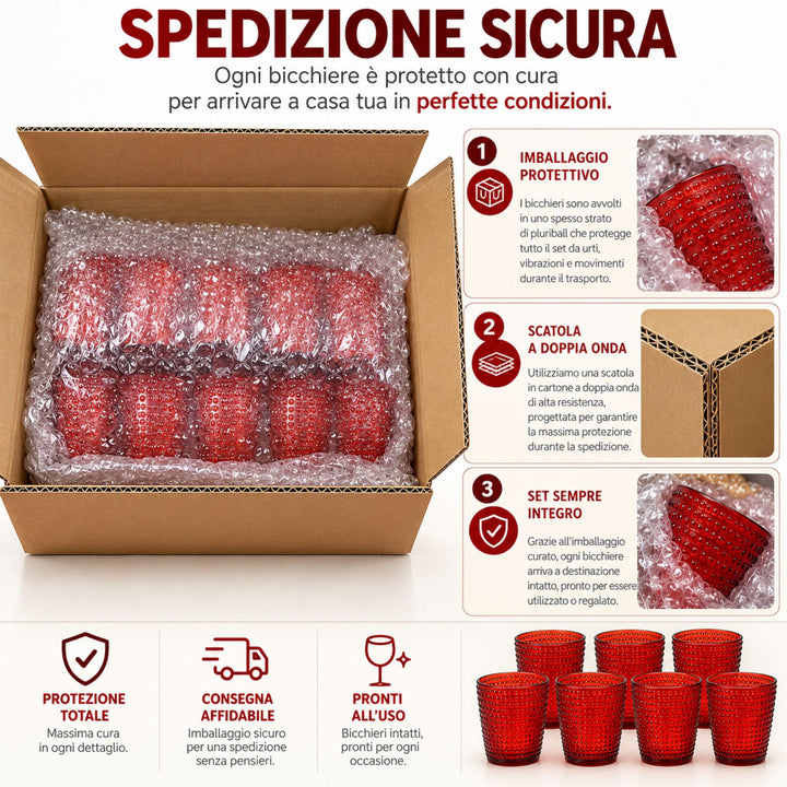 Set 6 Bicchieri Acqua – Un Tocco di Eleganza e Magia per la Tua Tavola