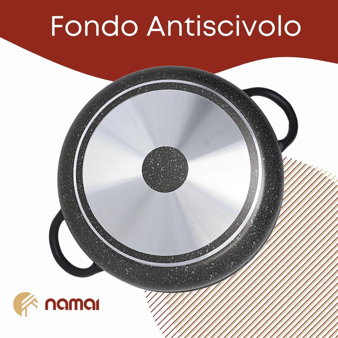 Casseruola antiaderente adatta al forno , no induzione fondo antiscivolo