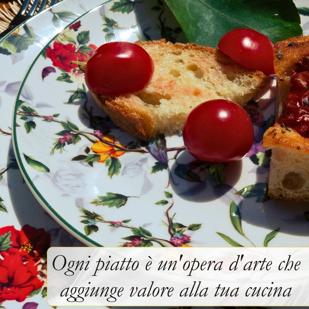 Servizio Piatti 18 Pezzi in Porcellana – Collezione Asturias | Raffinatezza e Armonia Naturale