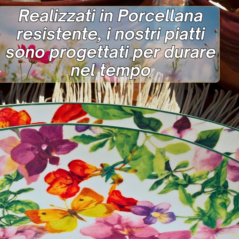 Servizio Piatti 18 Pezzi in Porcellana – Spring | Colore e Freschezza sulla Tua Tavola
