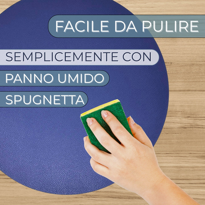 Sottopiatti - Tovagliette Americane Lavabili | Similpelle Blu - Tiffany