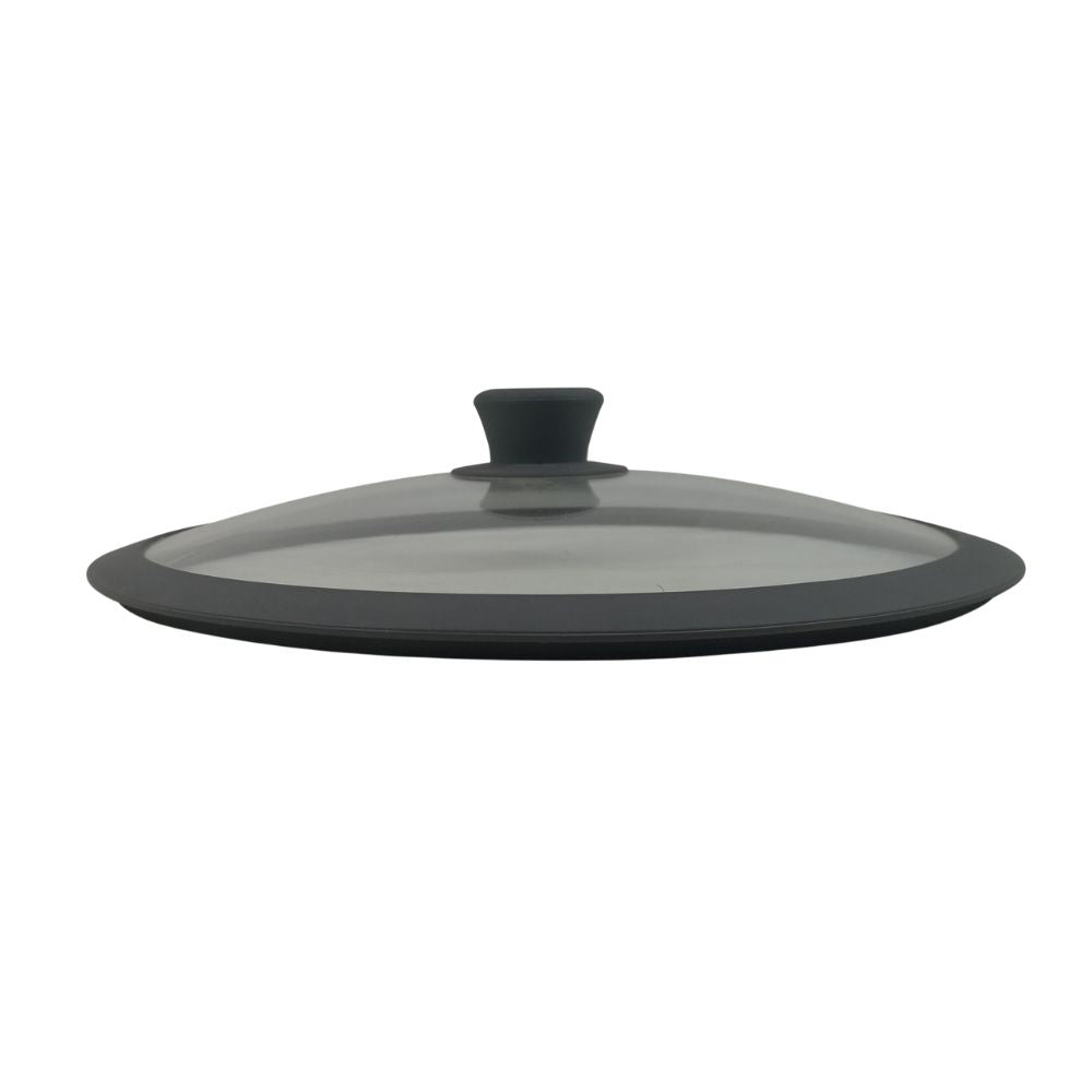 Coperchio In Vetro Con Bordo In Silicone Antiurto Grigio