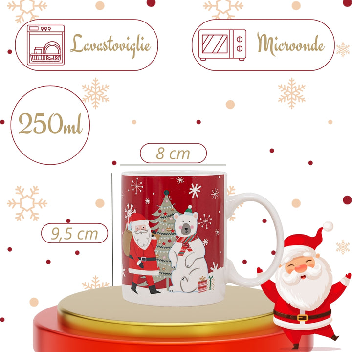 Set di Tazza Colazione Natale e Calze Natalizie | Regalo Natale