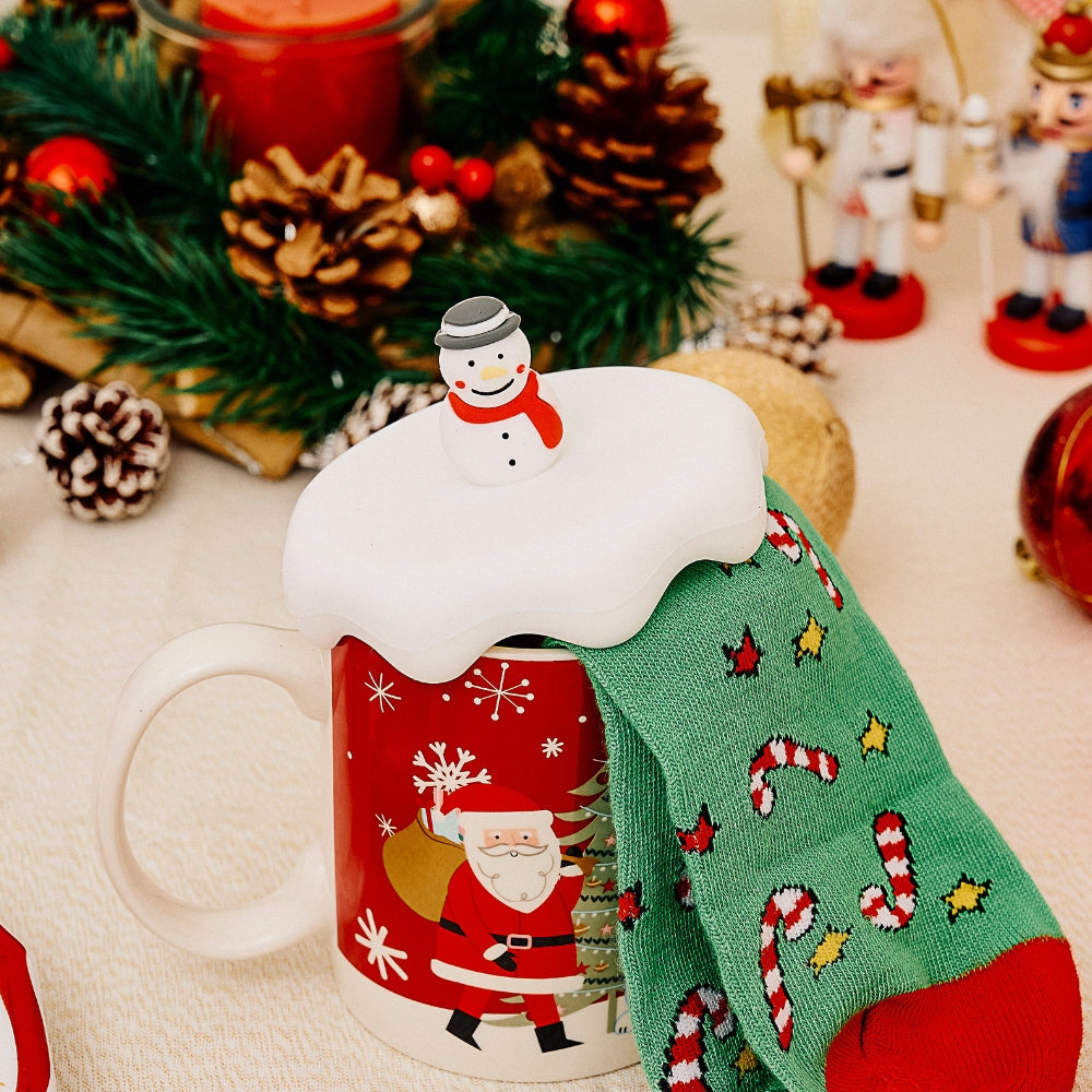 Set di Tazza Colazione Natale e Calze Natalizie | Regalo Natale