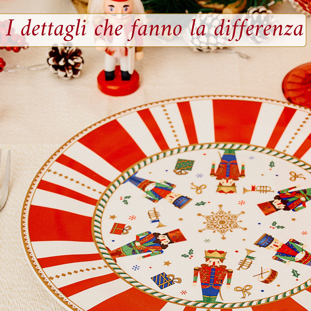 Servizio Piatti 18 Pezzi – Schiaccianoci | Eleganza Natalizia