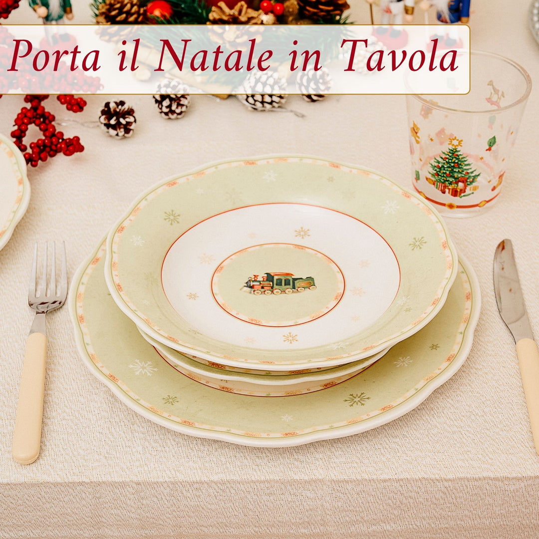 Servizio Piatti 18 Pezzi Natalizi – Coccole | Calore Natalizio in Tavola