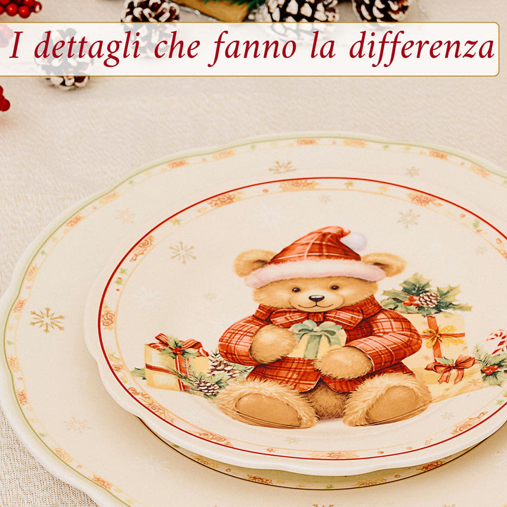 Servizio Piatti 18 Pezzi Natalizi – Coccole | Calore Natalizio in Tavola