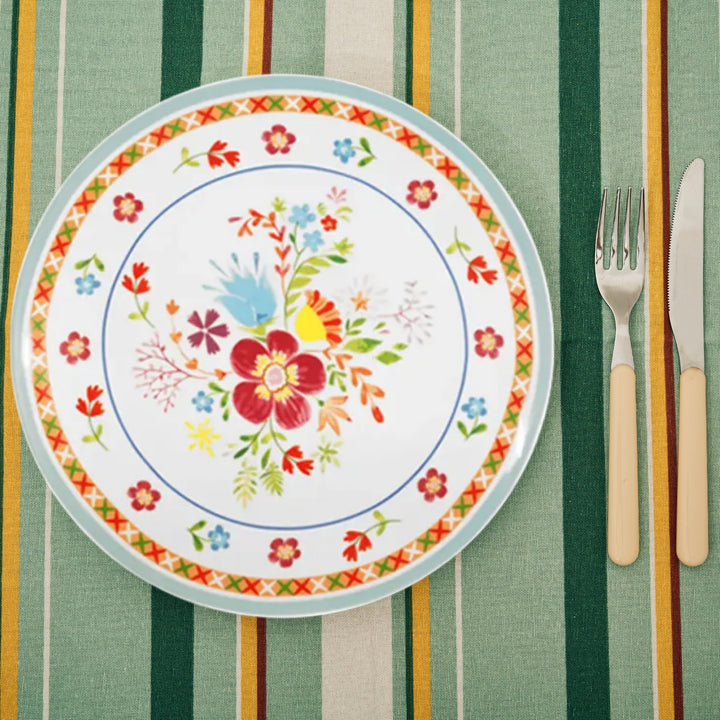 Servizio Piatti in Porcellana 6 Persone - Set Piatti 18 Pezzi - Edenia