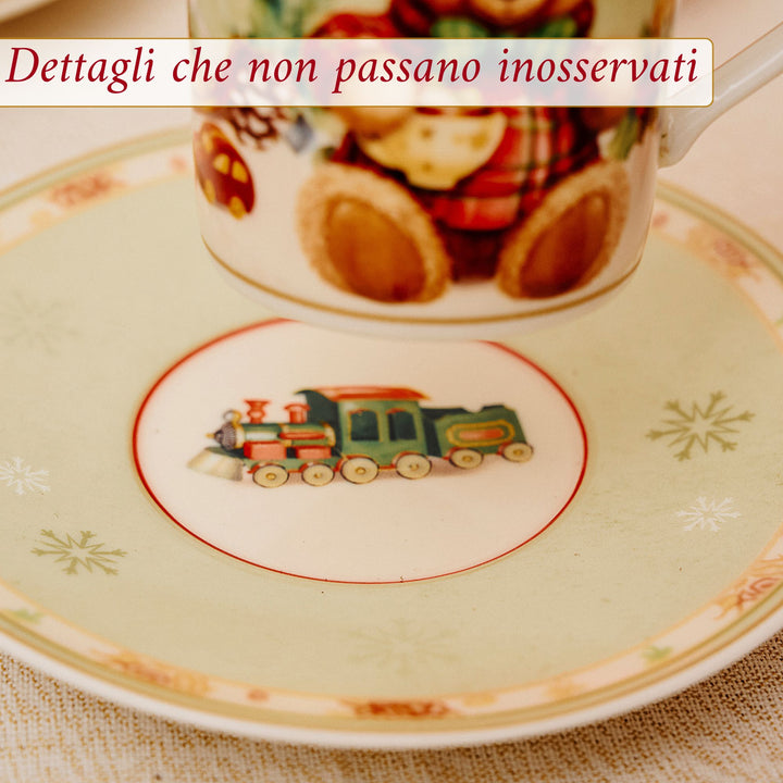 Set 2 Tazzine Caffè 50 ml con Piattino – Coccole | Dolcezza al Mattino