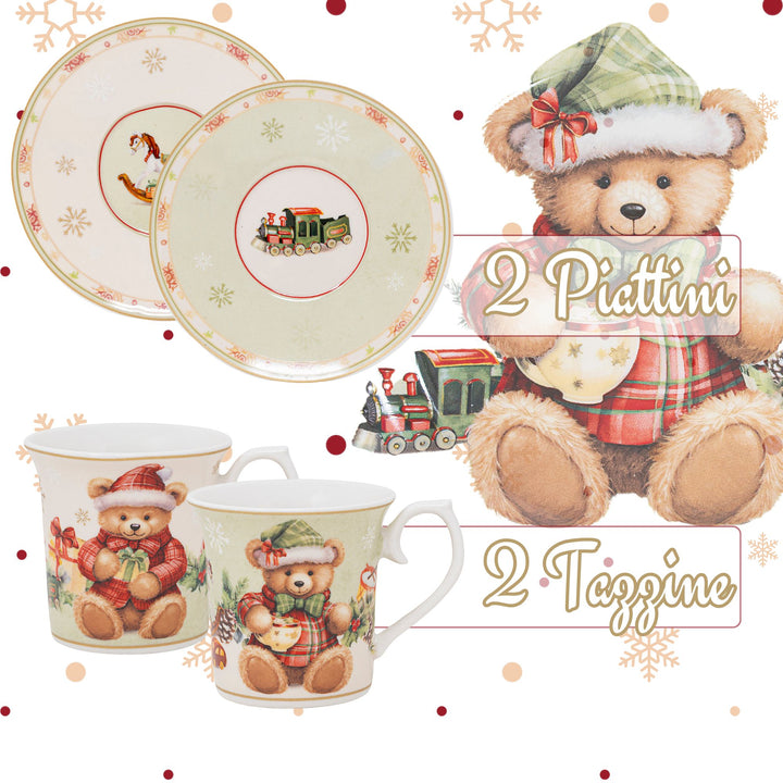 Set 2 Tazzine Caffè 50 ml con Piattino – Coccole | Dolcezza al Mattino