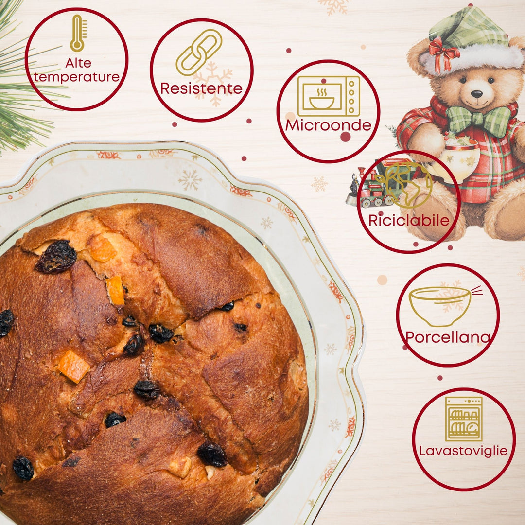 Piatto Panettone 30 cm – Coccole | Dolcezza in Tavola