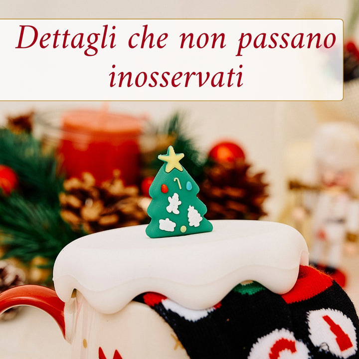 Set di Tazza Colazione Natale e Calze Natalizie | Regalo Natale