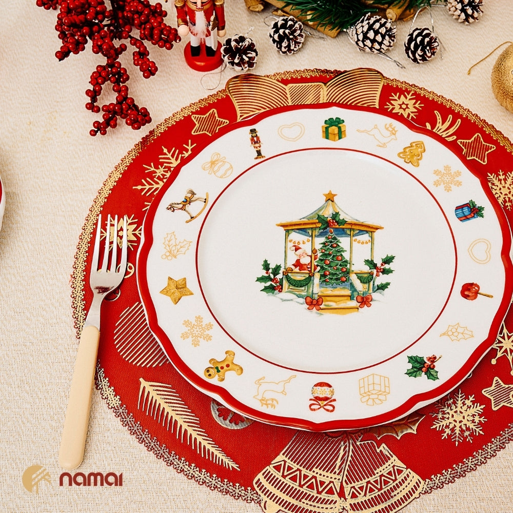 Servizio Piatti Natalizi 18 Pezzi – Christmas Gazebo | Stile e Tradizione