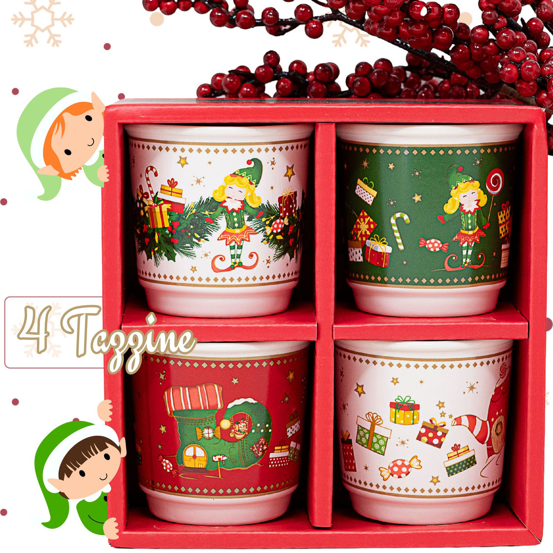 Set 4 Bicchierini Caffè 50 ML - ElfoMagia - | Calore e Tradizione
