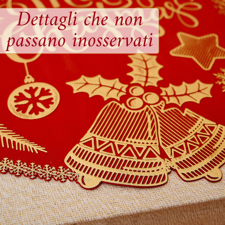 Set 6 Sottopiatti Natalizi – Merry Christmas | Eleganza Rosso & Oro