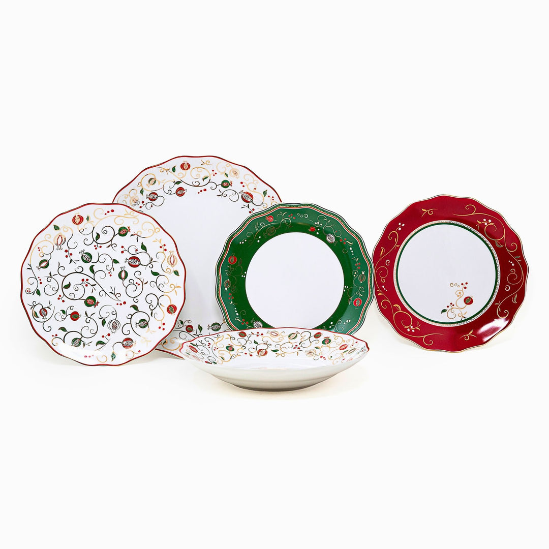 Servizio Piatti 18 Pezzi – Tempo di Festa | Eleganza Natalizia