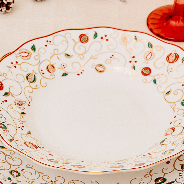 Servizio Piatti 18 Pezzi – Tempo di Festa | Eleganza Natalizia