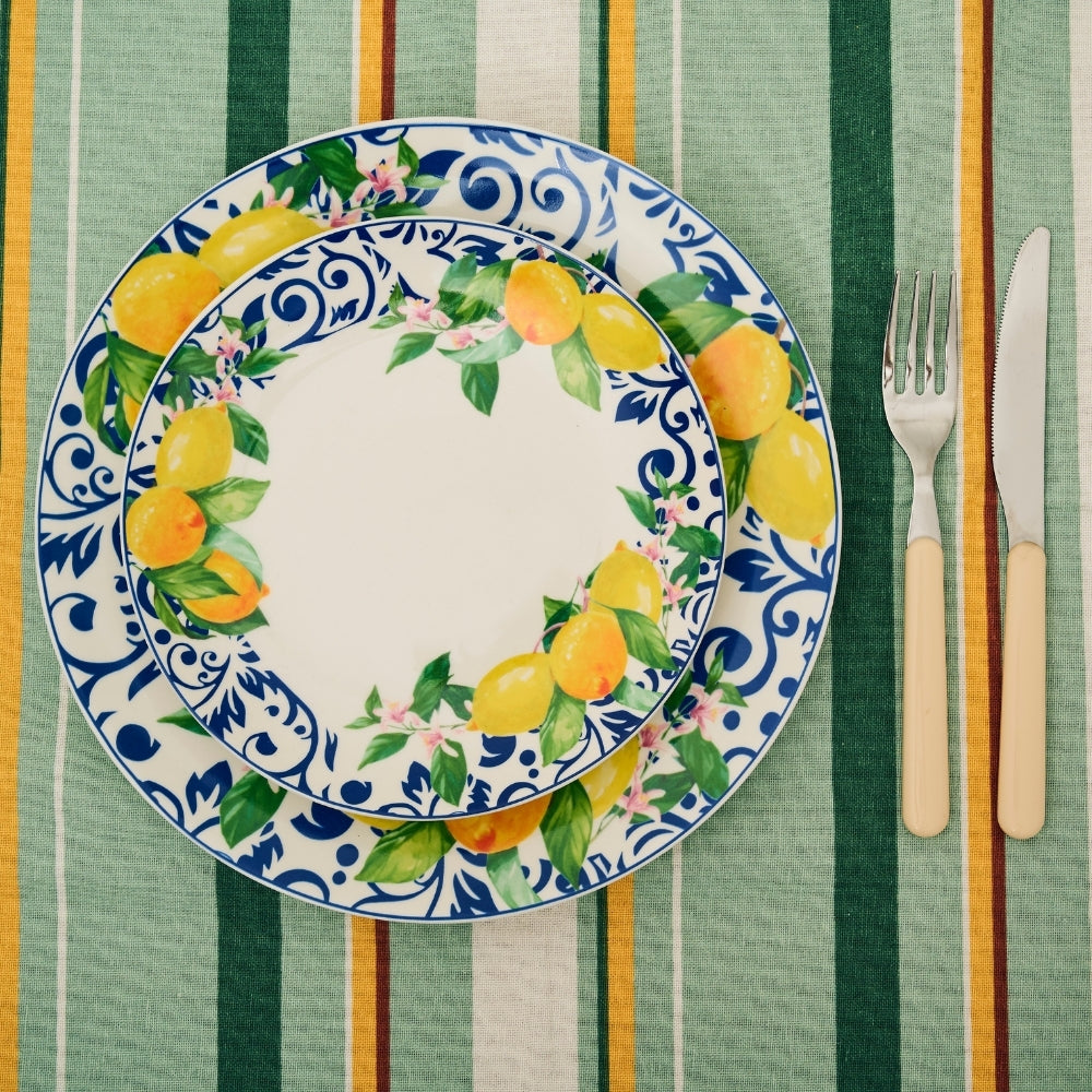 Servizio Piatti in Porcellana 6 Persone - Set Piatti 18 Pezzi - Lemon