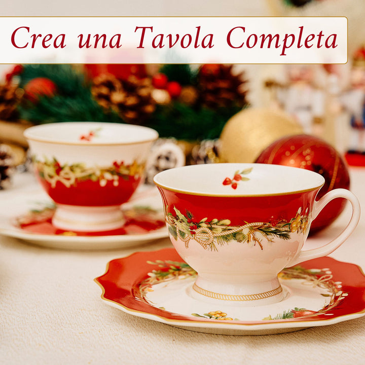 Servizio Piatti 18 Pezzi – Carol | Eleganza e Stile Natalizio