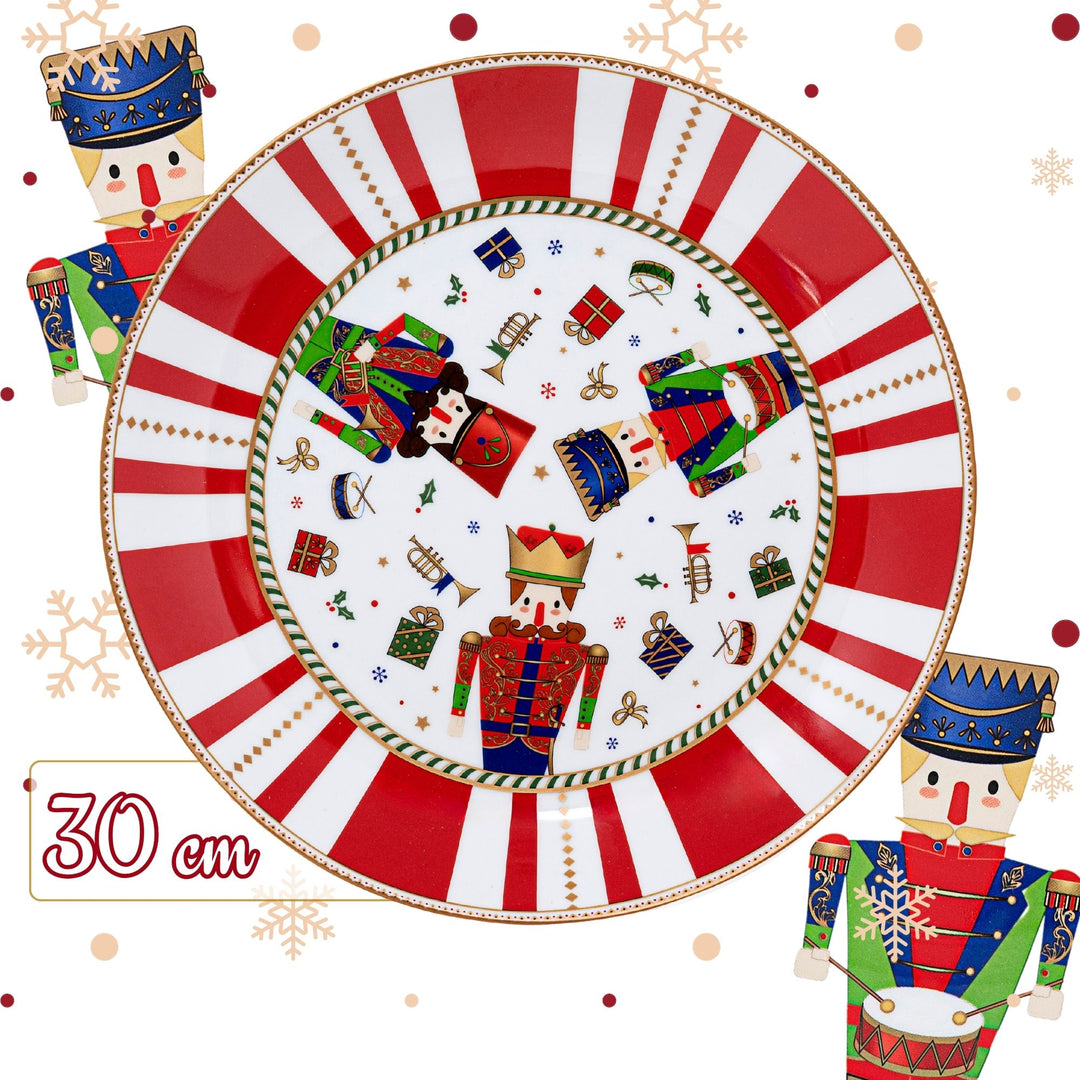 Piatto Panettone 30 cm – Schiaccianoci | Eleganza in Tavola