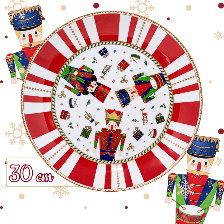 Piatto Panettone 30 cm – Schiaccianoci | Eleganza in Tavola