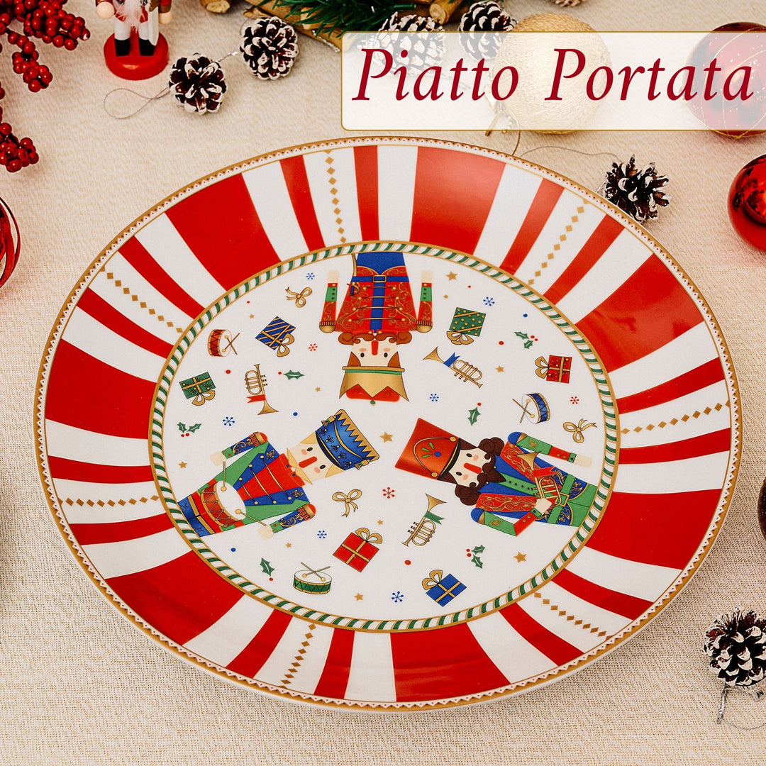 Piatto Panettone 30 cm – Schiaccianoci | Eleganza in Tavola