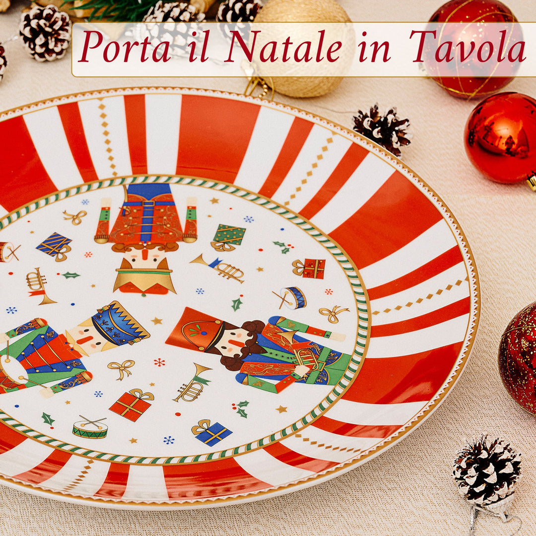 Piatto Panettone 30 cm – Schiaccianoci | Eleganza in Tavola