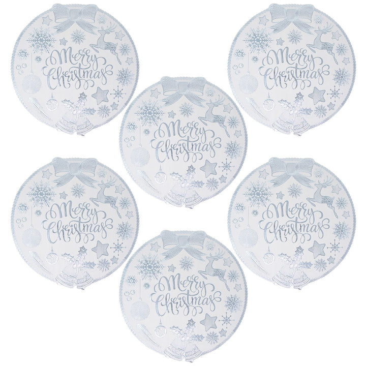 Set 6 Sottopiatti Natalizi – Merry Christmas Bianco & Argento | Eleganza e Stile
