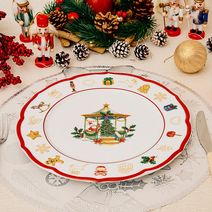 Set 6 Sottopiatti Natalizi – Merry Christmas Bianco & Argento | Eleganza e Stile