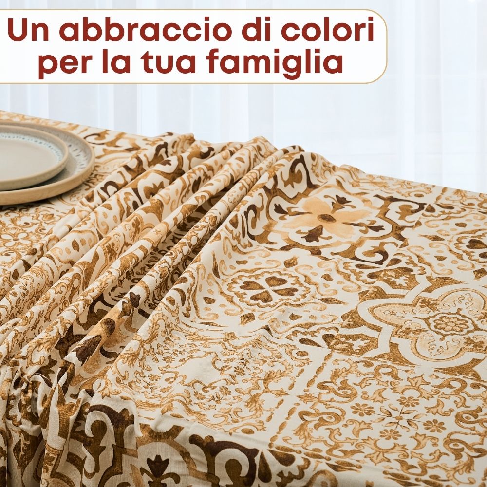 Set 9 Pezzi Excalibur, 100% Cotone, Lavabili in Lavatrice, Resistenti al Calore, Tovaglia Cotone, Runner Tavolo, Set Presine da Cucina e Strofinacci