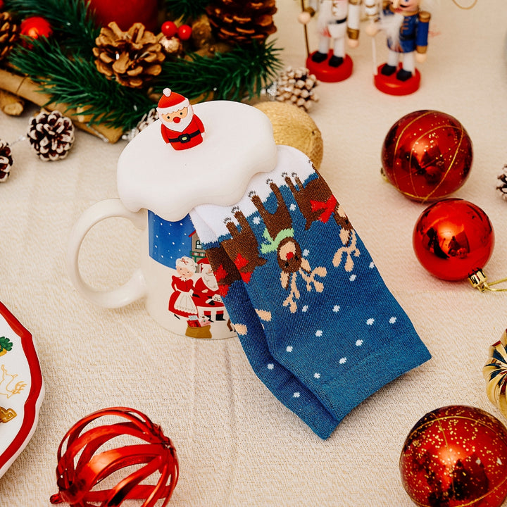 Set di Tazza Colazione Natale e Calze Natalizie | Regalo Natale