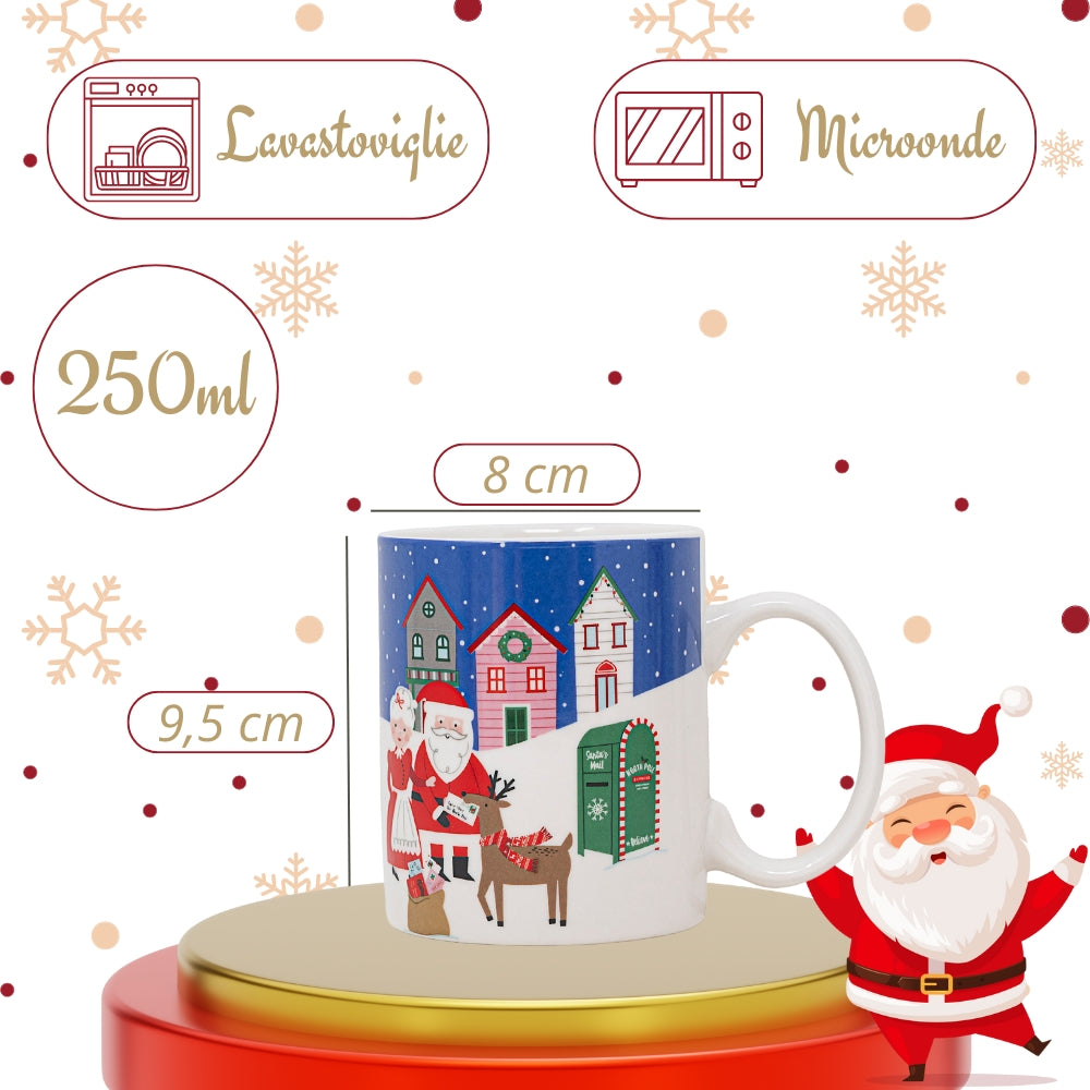 Set di Tazza Colazione Natale e Calze Natalizie | Regalo Natale