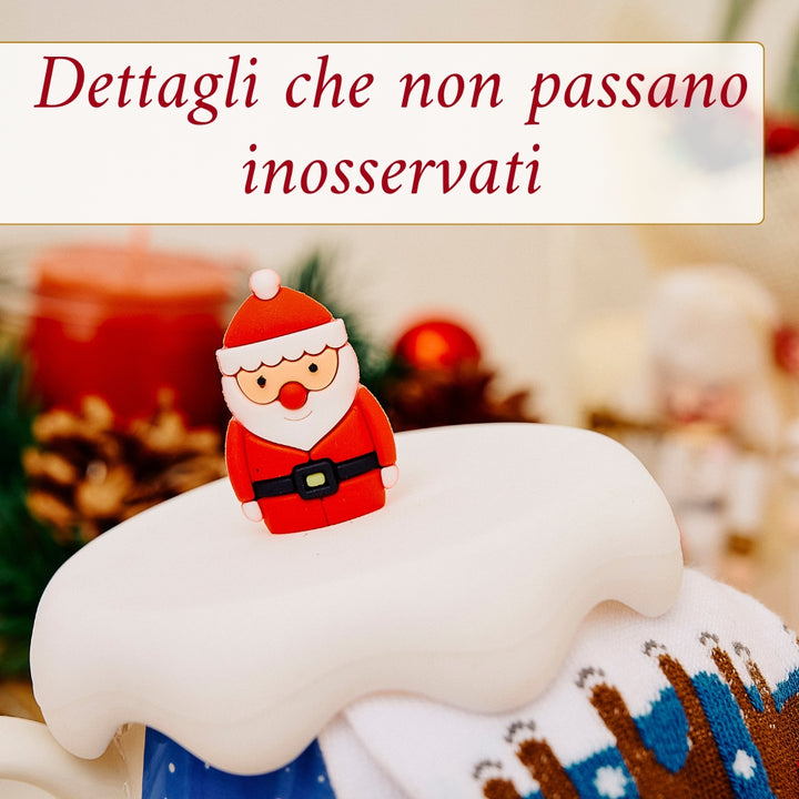 Set di Tazza Colazione Natale e Calze Natalizie | Regalo Natale
