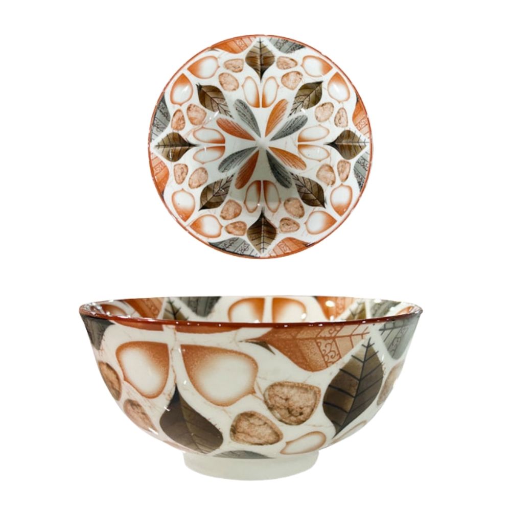 Ciotola Petali e foglie marrone e arancione (33632950) (38866335)