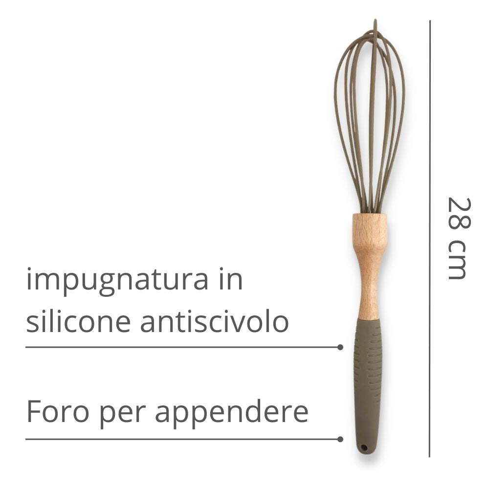 Frusta tortora con impugnatura in silicone antiscivolo L_28cm