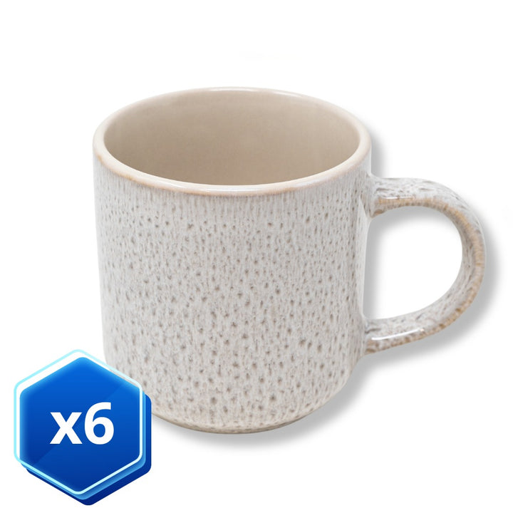 Set 4 Tazze Colazione 350 ml - Gray | Eleganza e Semplicità in Porcellana