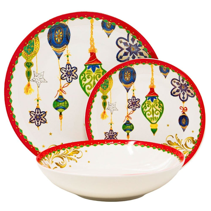 3 piatti decorati natalizi palle natale
