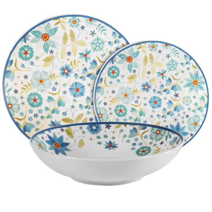 Servizio Piatti in Porcellana 6 Persone - Set Piatti 18 Pezzi - Blurate