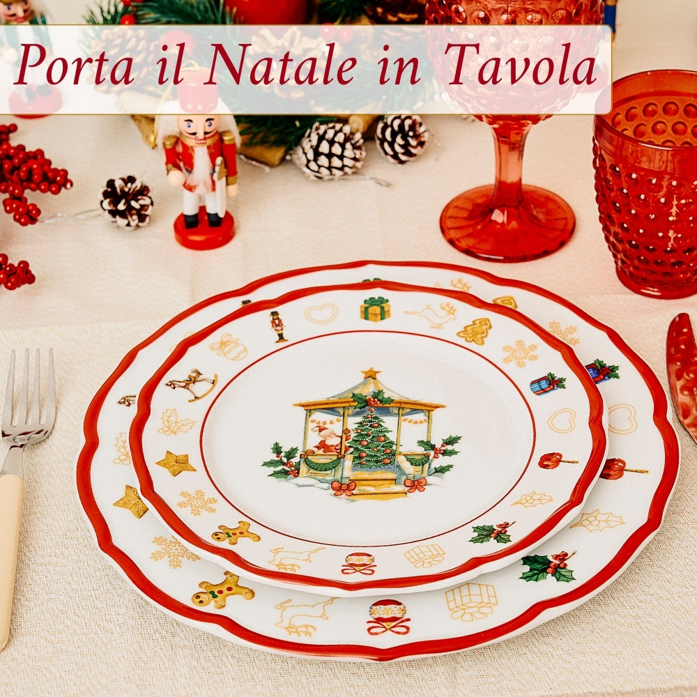 Servizio Piatti Natalizi 18 Pezzi – Christmas Gazebo | Stile e Tradizione