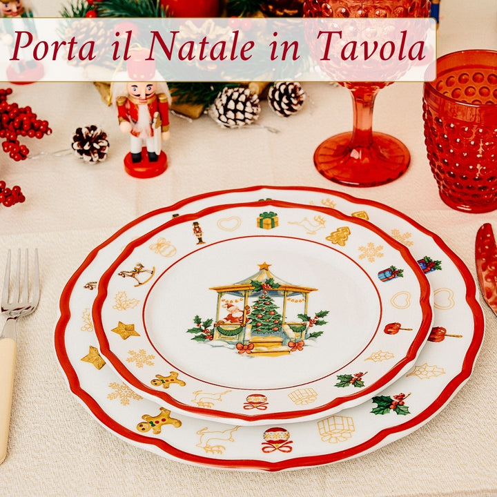 Servizio Piatti Natalizi 18 Pezzi – Christmas Gazebo | Stile e Tradizione