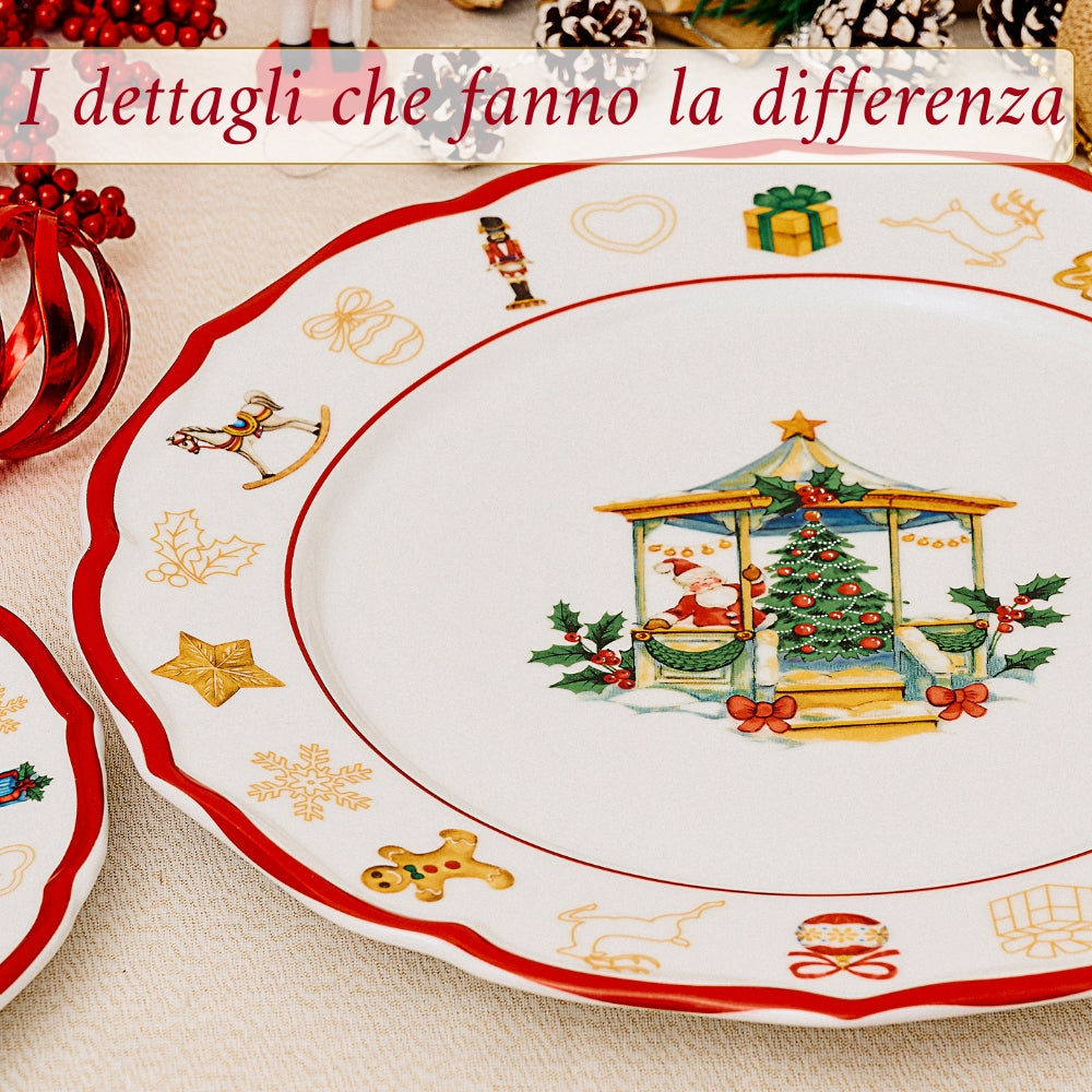 Servizio Piatti Natalizi 18 Pezzi – Christmas Gazebo | Stile e Tradizione