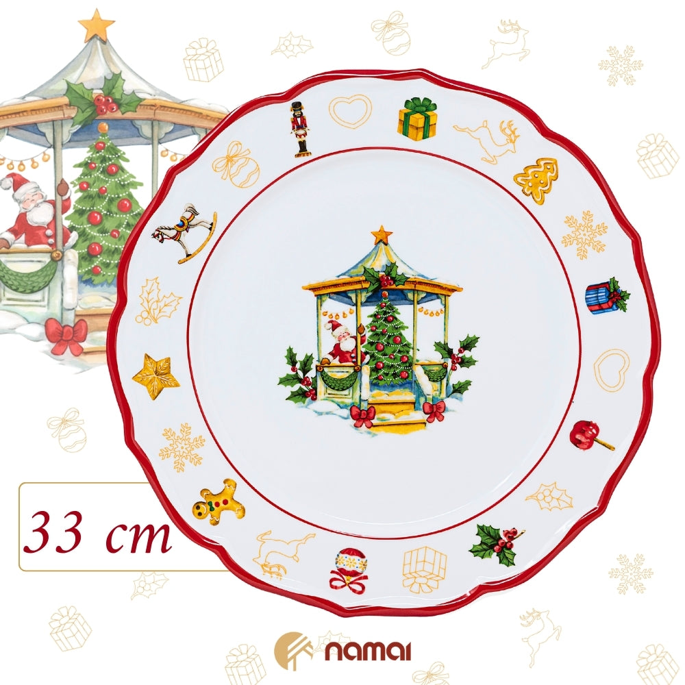 Piatto Panettone 33 cm – Christmas Gazebo | Eleganza e Tradizione