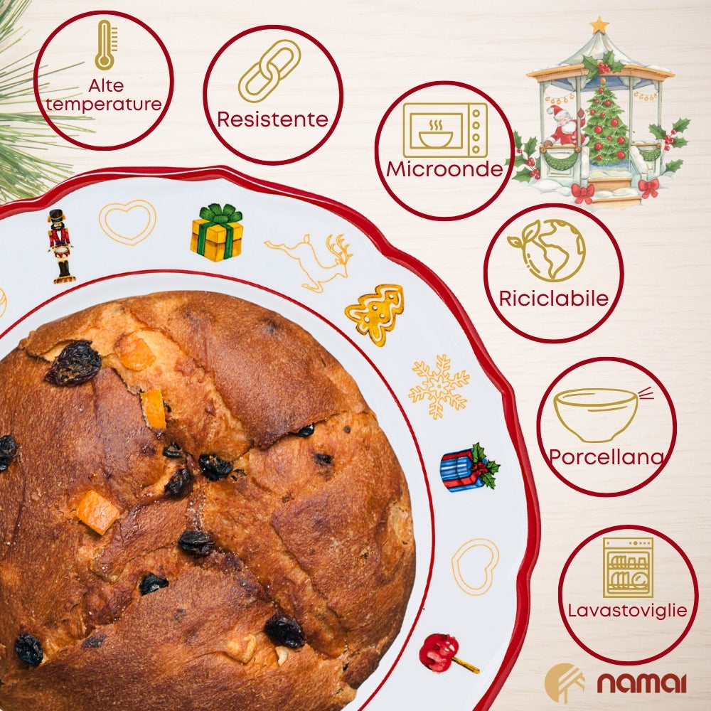 Piatto Panettone 33 cm – Christmas Gazebo | Eleganza e Tradizione
