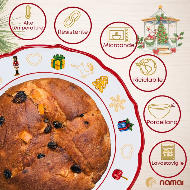Piatto Panettone 33 cm – Christmas Gazebo | Eleganza e Tradizione