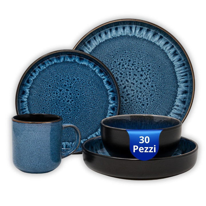 Servizio Completo 6 Persone in Stoneware| Piatti-Ciotole-Mug | Allure| L’Eleganza che trasforma la tua tavola