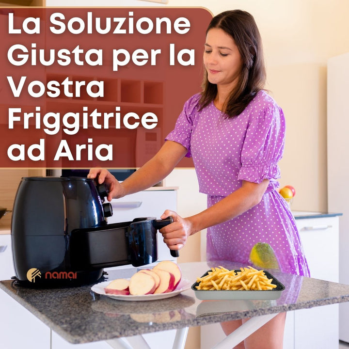 Teglia 20x15 per Friggitrice ad Aria – Cottura Perfetta, Pulizia Senza Pensieri