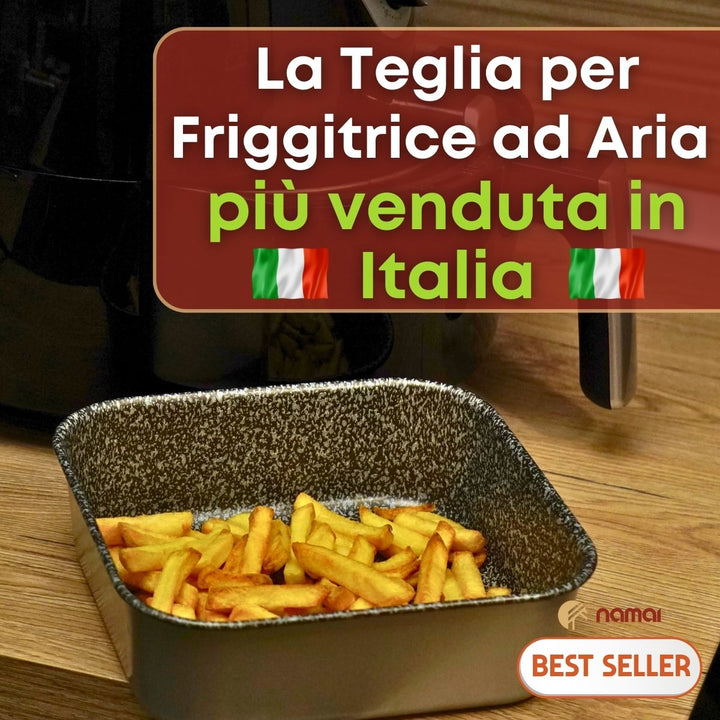Teglia Quadrata 20x20 per Friggitrice ad Aria – Cottura Perfetta, Pulizia Senza Pensieri